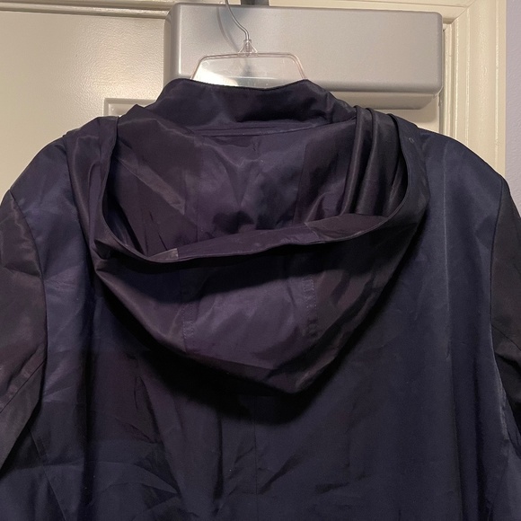 SOLD⭐️DKNY Navy Water Repellent Trench Coat (Plus Size 3X) NWT - Picture 7 of 8